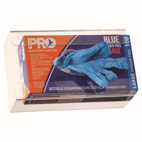 PRO DISPOSABLE GLOVE WALL BRACKET CLEAR PLASTIC